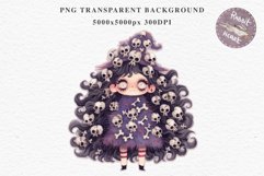 Halloween Cute Monster Creepy Kawaii Spooky Anime ClipartPNG Art Tale Art Image Watercolor Transparent Print illustration sublimation creepy printable digital
