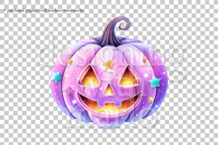 Halloween Pink Pumpkins Graphics, Halloween PNG, s1 Product Image 2