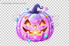 Halloween Pink Pumpkins Graphics, Halloween PNG, s1 Product Image 4