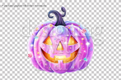 Halloween Pink Pumpkins Graphics, Halloween PNG, s1 Product Image 5