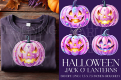 Halloween Pink Pumpkins Graphics, Halloween PNG, s2 Product Image 1