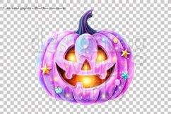 Halloween Pink Pumpkins Graphics, Halloween PNG, s2 Product Image 2