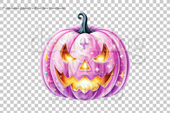 Halloween Pink Pumpkins Graphics, Halloween PNG, s2 Product Image 3