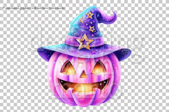 Halloween Pink Pumpkins Graphics, Witch Pumpkins PNG, s1 Product Image 4
