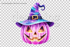 Halloween Pink Pumpkins Graphics, Witch Pumpkins PNG, s1 Product Image 5