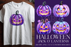 Halloween Purple Pumpkins Graphics, Halloween PNG, s2 Product Image 1