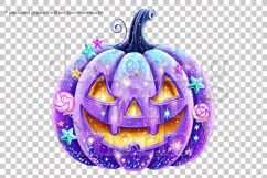 Halloween Purple Pumpkins Graphics, Halloween PNG, s2 Product Image 5