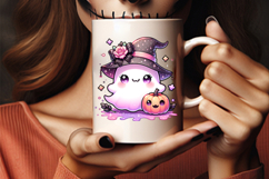 halloween cute witch hat ghost png, ghost with witch hat clipart, kawaii halloween ghost design, spooky cute halloween ghost art, halloween witch ghost printable, halloween ghost sublimation png, cute halloween ghost illustration, halloween magical ghost 