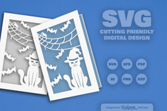 Paw Cutway Greeting Card SVG Product Image 1