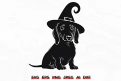 Halloween Dachshund Dog SVG | Halloween Animal Vector Design Product Image 1