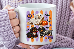Halloween Dachshund Sublimation, Cute Dog Halloween PNG Product Image 4