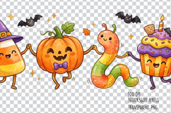 Halloween Pumpkin Charaters PNG, Halloween Sublimation PNG Product Image 3