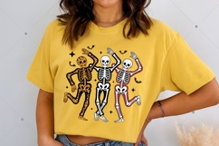 Halloween Dancing Skeletons PNG, Retro Skeleton Clipart Product Image 6
