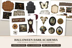 Halloween Dark Academia Junk Journal Elements Product Image 3