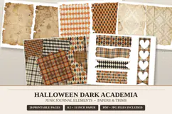Halloween Dark Academia Junk Journal Elements Product Image 4
