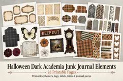 Halloween Dark Academia Junk Journal Elements Product Image 1