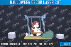 Halloween Decor Laser Cut Design | Halloween Sign SVG Bundle Product Image 4