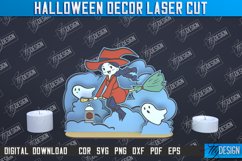 Halloween Decor Laser Cut Design | Halloween Sign SVG Bundle Product Image 5