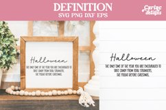 Halloween Definition SVG Cut File and Sublimation