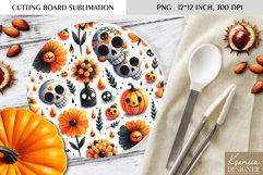 Cute Halloween Pattern|Round Cutting Board Design Product Image 1