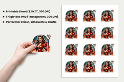 Halloween Sticker, Devil Girl Sticker, Fire Demon PNG, Sexy Devil PNG, Halloween PNG, Gothic Halloween Sticker, Spooky Sticker Design, Retro Halloween Sticker, Printable Halloween Stickers, Cricut Halloween Design