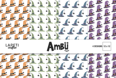 halloween digital paper pattern