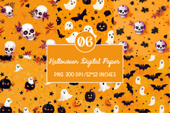 Halloween Digital Papers, seamless pattern backgrounds Product Image 1