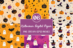 Halloween Digital Papers, seamless pattern backgrounds Product Image 1