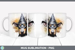 GorgeousWitch Hat Doberman Pinschers Mug Wrap design.