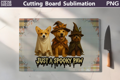 Halloween Dog Cutting Board | Glass Kitchen Chopping Board Product Image 1