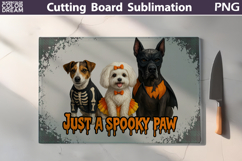 Halloween Dog Cutting Board | Glass Kitchen Chopping Board Product Image 1