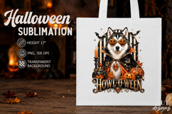 Pet Halloween sublimation Husky dog with sunglasses Product Image 3
