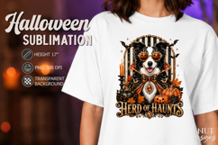 Pet Halloween sublimation Border Collie dog with sunglasses Product Image 1