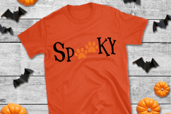 halloween spooky paw print svg