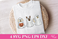 Cute Halloween Ghost Dogs SVG Pack Product Image 1