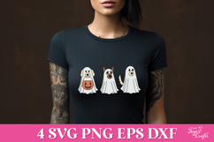 Cute Halloween Ghost Dogs SVG Pack Product Image 4