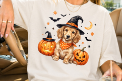 Halloween Dog Witch Hat Sublimation PNG Product Image 2
