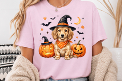 Halloween Dog Witch Hat Sublimation PNG Product Image 3