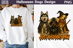Halloween Dogs T Shirt | Just a Spooky Paw Product Image 1