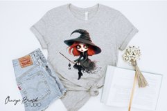 Halloween Dolls Witch Clipart Bundle Gothic Clipart PNG