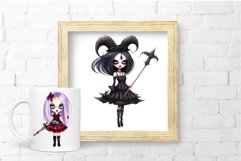 Halloween Dolls Witch Clipart Bundle Gothic Clipart PNG