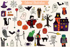 Halloween Color Doodles, Monsters, Pumpkin, Haunted House Product Image 2