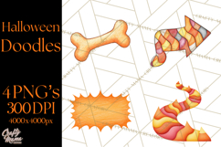 Halloween Doodles PNG Clip Art Product Image 1