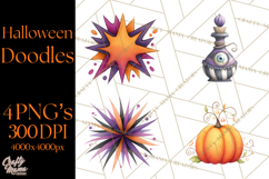 Halloween Doodles PNG Clip Art Product Image 1