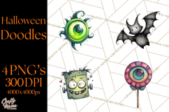 Halloween Doodles PNG Clip Art Product Image 1