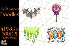 Halloween Doodles PNG Clip Art Product Image 1