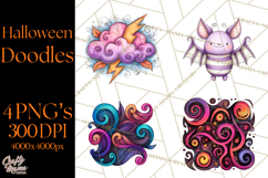 Halloween Doodles PNG Clip Art Product Image 1