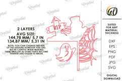 Halloween Door Corner Laser Cut. Halloween Decor SVG. Ghost Product Image 2