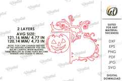 Halloween Door Corner Laser Cut. Home Decor SVG. Pumpkin Product Image 2