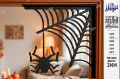 Halloween Door Corner Decor Laser Cut | Door Sign | Spider Product Image 1